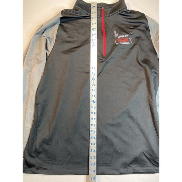 Nike Mens Size XL Coca Cola Logo Embroidery 1/4 Zip Pullover Gray Red Jacket Y2K - Picture 2 of 13